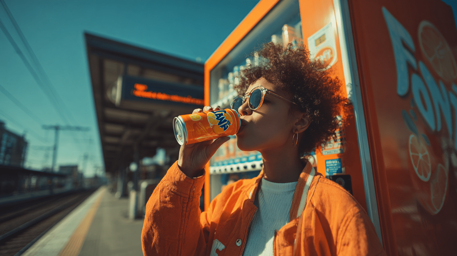 sorrypanther_A_stylish_Gen_Z_person_drinking_from_a_can_of_Fa_08a28189-f069-400d-9d96-c30f8a28119c_0